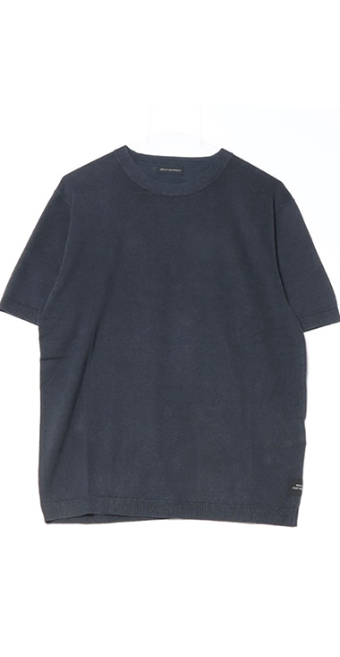 ガーメントダイ コットンリネン半袖ニット